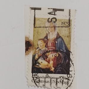 1975 Madonna & Child Stamp – Non-Denominated – Used – Ghirlandaio – USPS